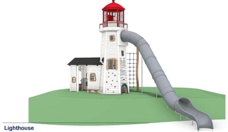 The lighthouse set to be installed at Collingwood's newest waterfront playground. 