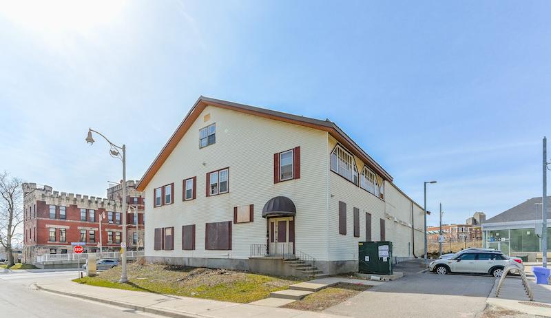Guelph's drill hall seen here during the summer months. 