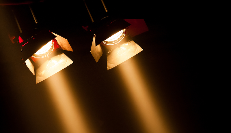 A stock image of theatre lights. 