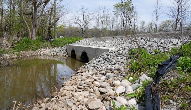 Pettit Road culvert in Fort Erie. 