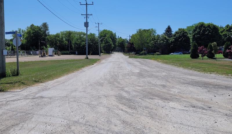 This 'before' photo shows one of the streets that will be upgraded with new water and sewer infrastructure in Goderich. 