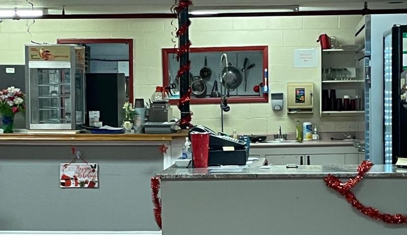 A photo of the restaurant in the Red Rock recreation facility. 