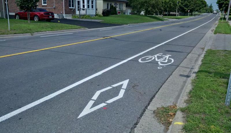 A bicycle lane