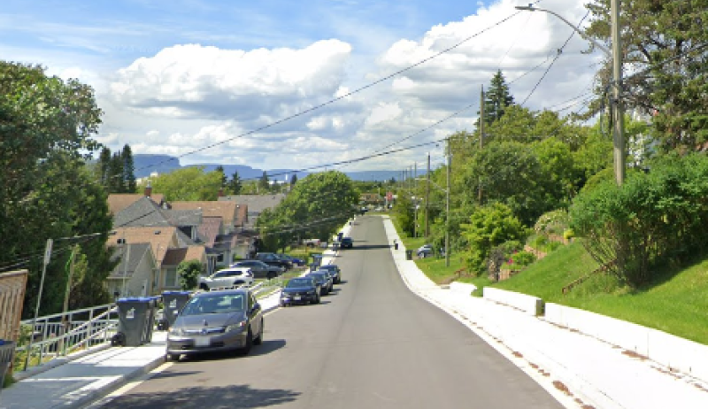 A paved road on a sunny day