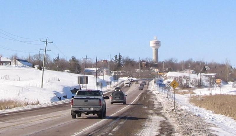 An active road in Whitewater Region 