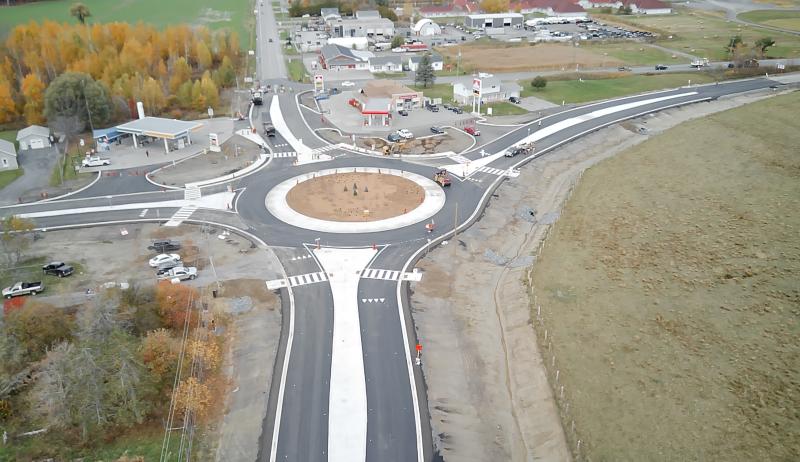 overhead view of roundabout