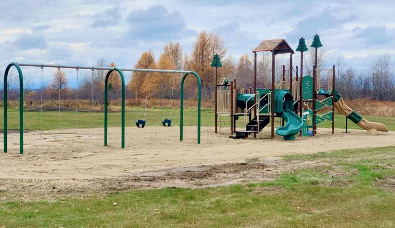 A picture of the new play park in Englehart, Ontario.